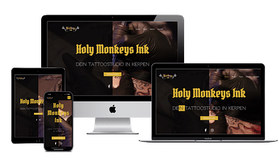 Webdesign für Tattoostudio HolyMonkeys - Website Creation
