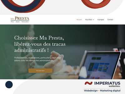 Création du site web MA PRESTA - Creazione di siti web