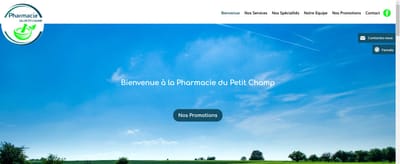 website de la Pharmacie du Petit Champ - Website Creatie