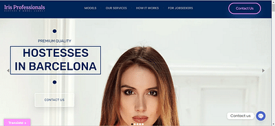 Site web pour Hostess & Model Agency - Website Creation