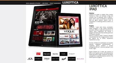 Content creation for the retailer App of Luxottica - Branding & Positioning