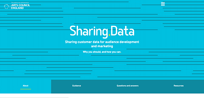 Data sharing best practice for The Audience Agency - Webseitengestaltung