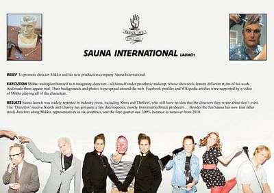 SAUNA INTERNATIONAL LAUNCH - Publicité