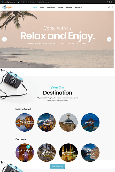 Website designing for Travel agency - Webseitengestaltung