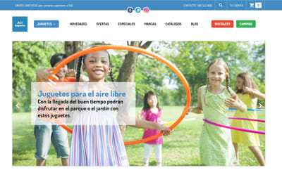 Contenidos, programación y SEO para Ali Juguetes - Aplicación Web