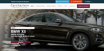 Web development for a luxury car rental company - Creación de Sitios Web