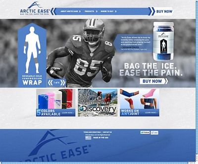 Arctic Ease Website Redesign - Werbung