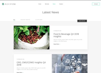 Website for Finance company M&A - Allyum - Création de site internet