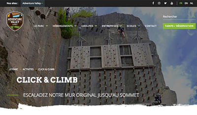 Adventure Valley Durbuy - Création de site internet