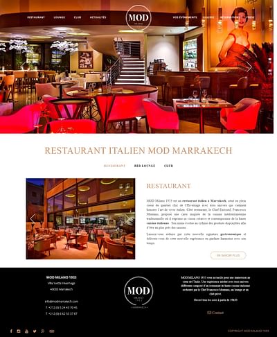 Restaurant Website - Creazione di siti web