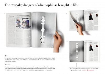The everyday dangers of a hemophiliac brought to life - Advertising