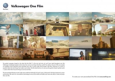 VOLKSWAGEN - ONE FILM - Reclame