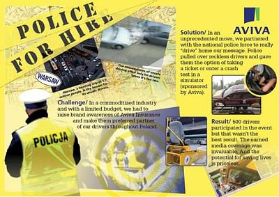 POLICE FOR HIRE - Reclame