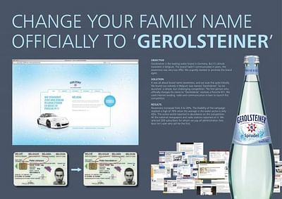 CHANGE YOUR NAME IN GEROLSTEINER - Stampa