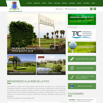 Federación Canarias de Golf - Creación de Sitios Web