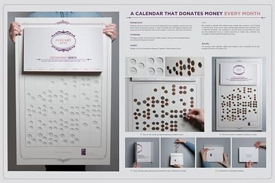 A calendar that gives money every month (Board) - Publicité