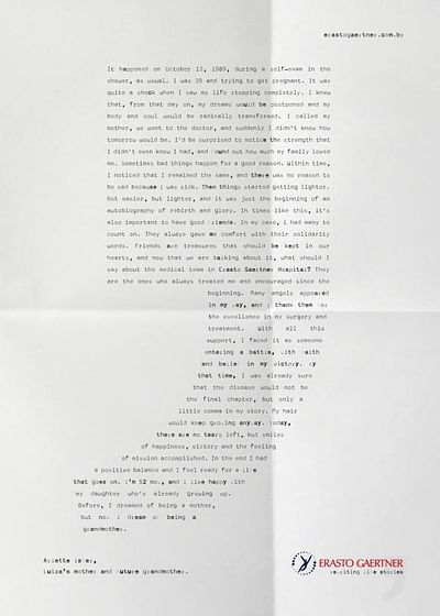 Rewriting life stories - Reclame