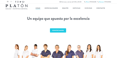 Website design for a dental clinic - Publicidad Online