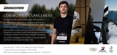 Lancement campagne sponsoring JO - Relations publiques (RP)