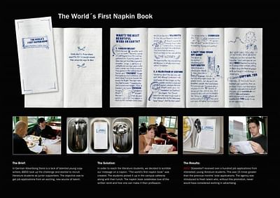 WORLD'S FIRST NAPKIN BOOK - Publicité