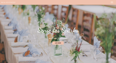 Websiteontwerp Sense for Sparks - Création de site internet