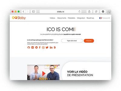 Stoby.io - Création site vitrine (react.js) - E-commerce