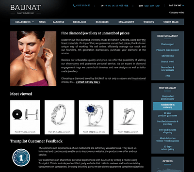 Branding / webdesign for online diamond jeweller - Branding & Positionering