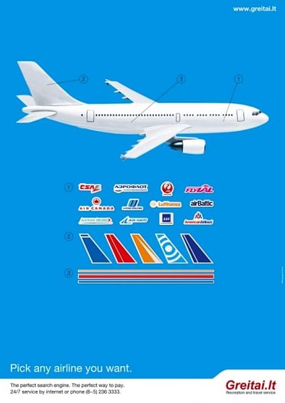 ANY AIRLINE YOU WANT - Publicidad