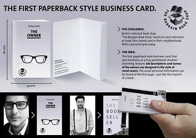 THE FIRST PAPERBACK STYLE BUSINESS CARD - Werbung