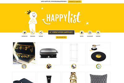 Happylist - Création de site internet