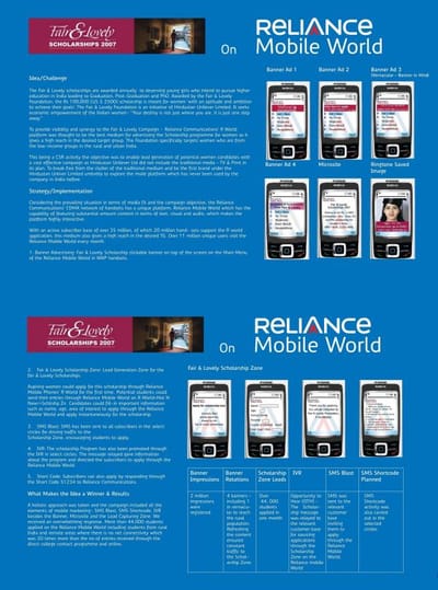 FAIR & LOVELY SCHOLARSHIPS - Advertising