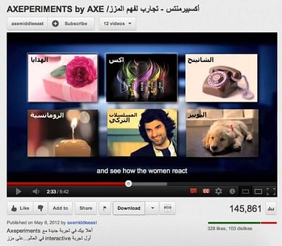 Axeperiments - Werbung