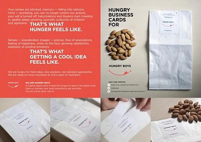 HUNGRY BUSINESS CARDS FOR HUNGRY BOYS - Reclame
