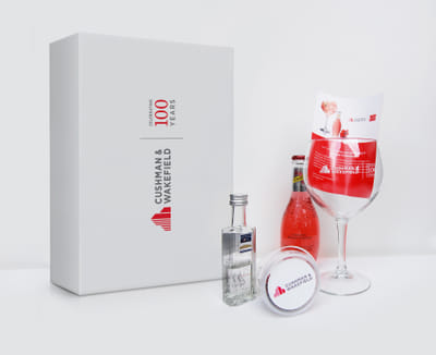 100 year anniversary Gin-set - Design & graphisme