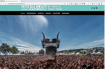 FESTIVAL FETE DU BRUIT - SITE WEB - Website Creation