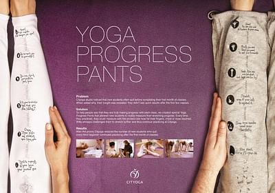 Yoga progress pants - Advertising