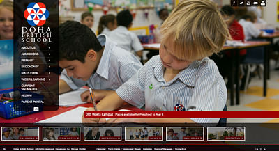 Doha British School - Webseitengestaltung