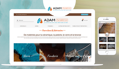 ADAM Pyrométrie - Réalisation boutique en ligne - E-commerce