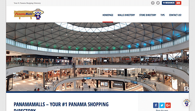 Website Development for PanamaMalls - Website Creation