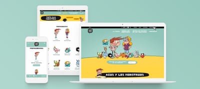 Página web para la serie de libros Agus & Monsters - Website Creation
