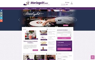 Mariage31 - Annuaire du Mariage - Création de site internet