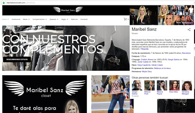 Tienda Online de Maribel Sanz - Creación de Sitios Web