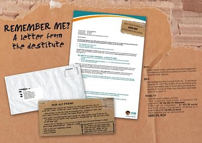 REMEMBER ME? A LETTER FROM THE DESTITUTE - Reclame