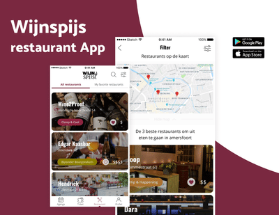 WijnSpijs - a food tourism startup - App móvil