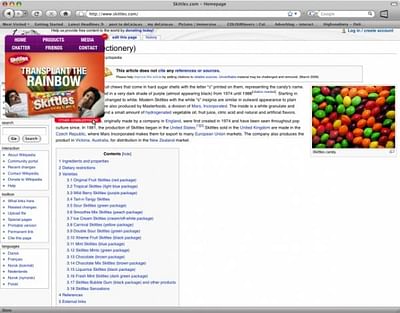 Skittles.com - Publicidad