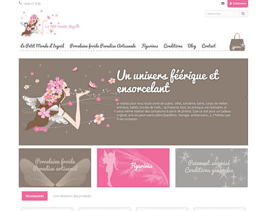 Boutique en ligne pour une créatrice - Ontwerp