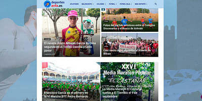 Diseño web para "Deportes Ávila" - Création de site internet