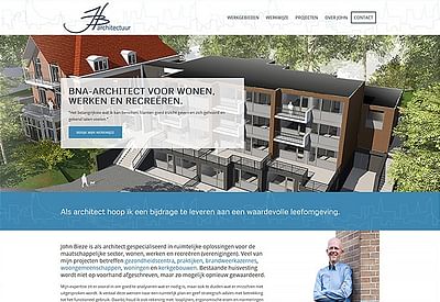 Website voor John Bieze BNA Architect