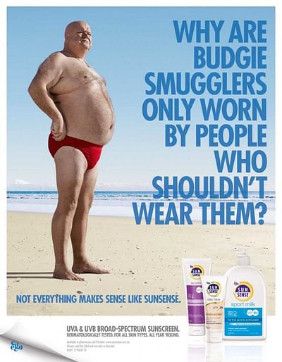 Sunsense Budgie Smugglers - Advertising