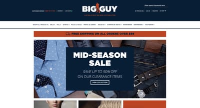 E-commerce Big Size Clothes - Application web